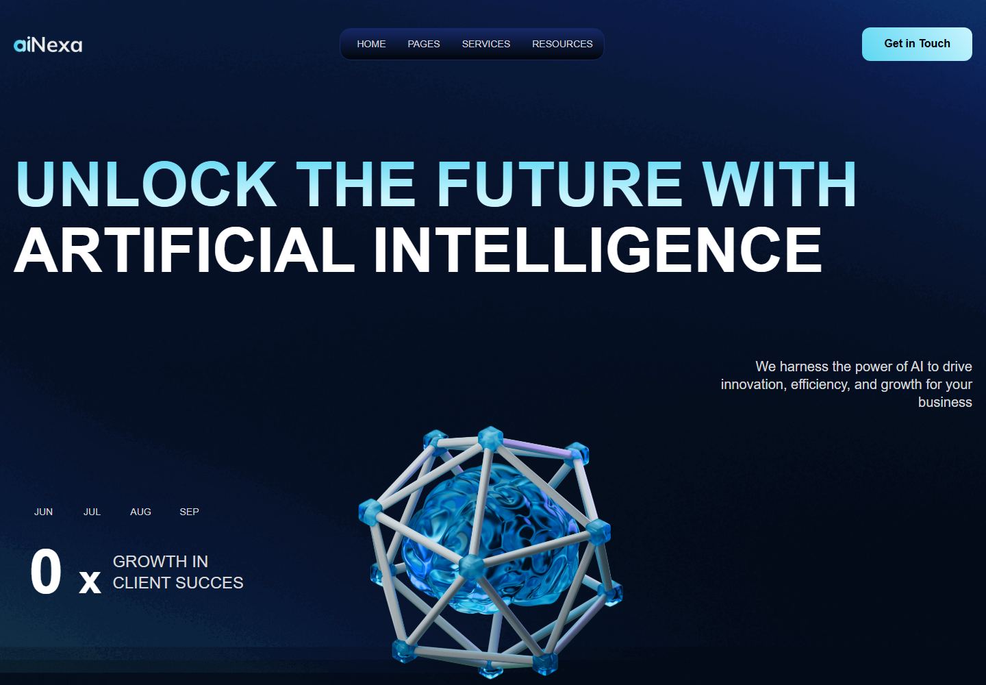 Homepage preview of AI Portfolio Landing Page